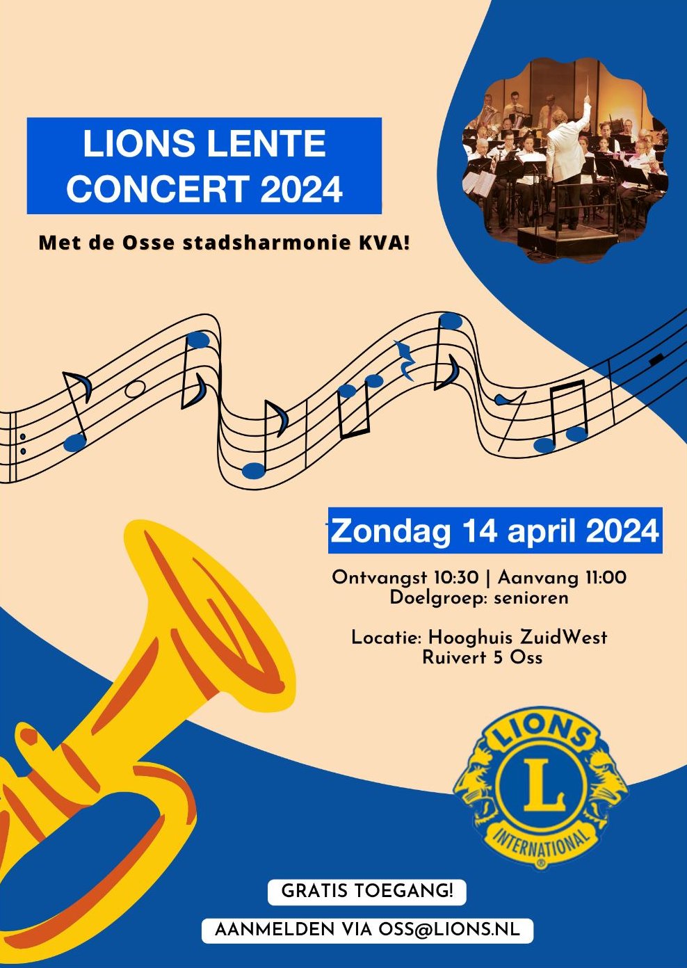 Lions lente concert met Osse Stadsharmonie KVA