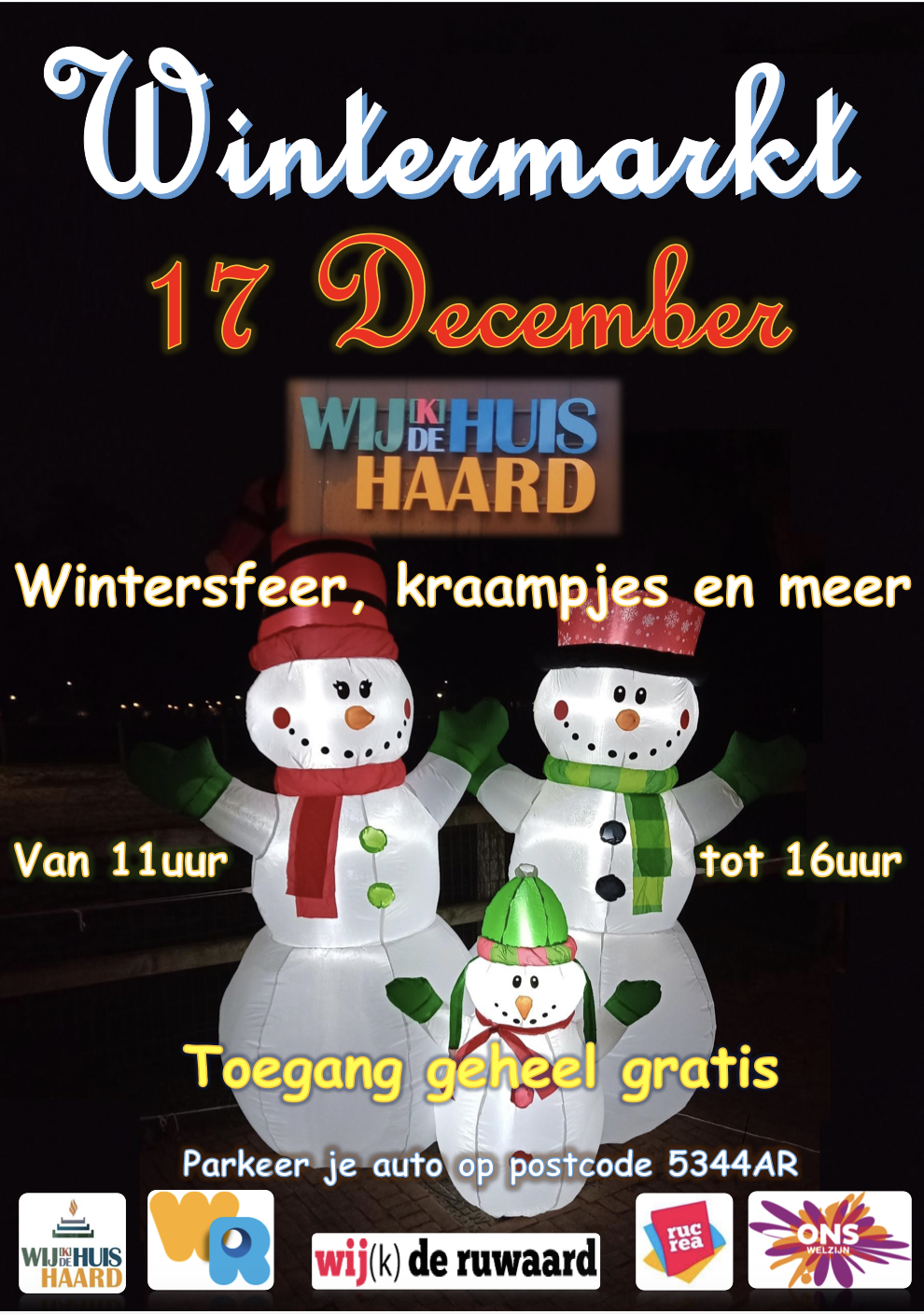 Wintermarkt 17 december 2023 in wijkhuis de Haard