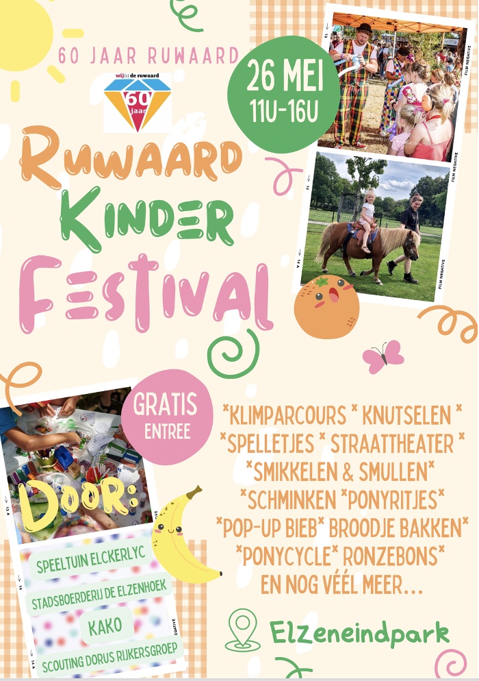 Ruwaard Kinder-Festival 26 mei 2024 in het Elzeneindpark